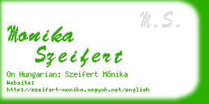 monika szeifert business card